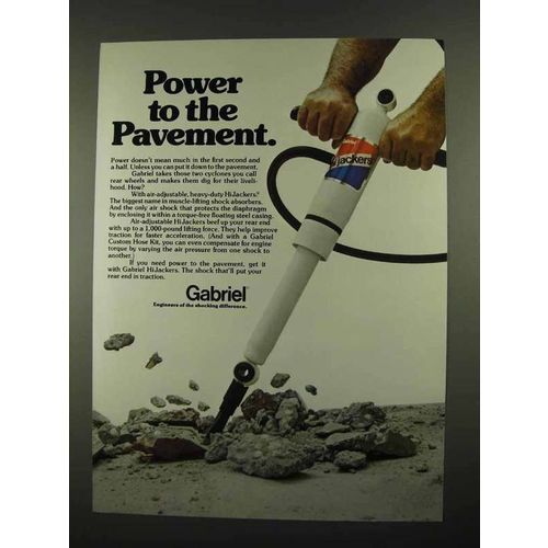 1974 Gabriel HiJackers Shocks Ad - Power to Pavement