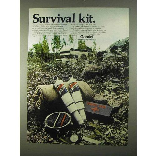 1974 Gabriel Hi Jackers Shocks Ad - Survival Kit