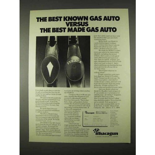 1974 Ithaca Gun Model 51 Shotgun Ad - Gas Auto