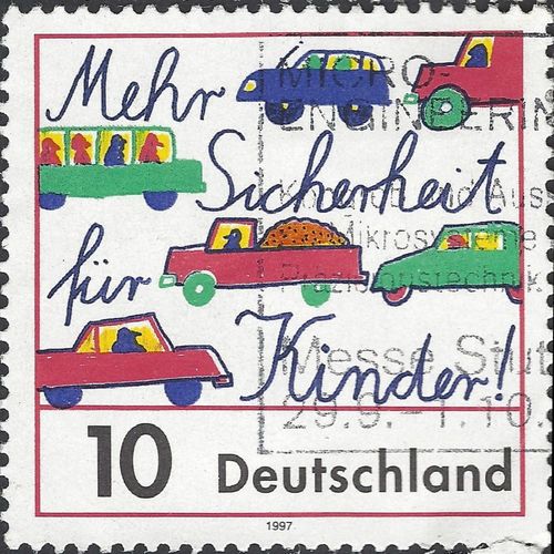 GERMANY, ROAD, Child Safety, white 1997, 10pf, #5