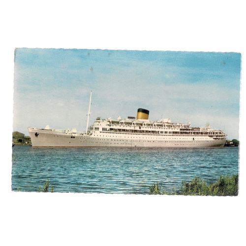 M.S. 'ORANJE' Nederland line Royal dutch Mail, Amsterdam postcard holland #