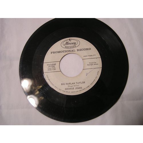 George Jones Promo 45-MONEY TO BURN/BIG HARLEN TAYLOR