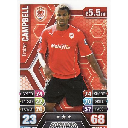 Match Attax 2013/2014 54 Frazier Campbell Cardiff City