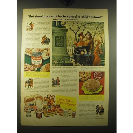 1947 Borden Ad - Eagle Brand Sweetened Condensed Milk and Lady Borden Ice Cream