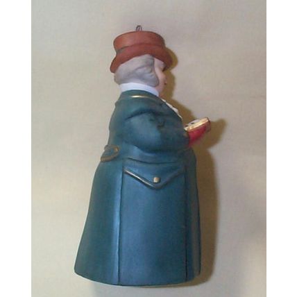 Hallmark Keepsake - - Dickens Caroler Bell - - Mr. Ashbourne - - 1990 - - QX5056