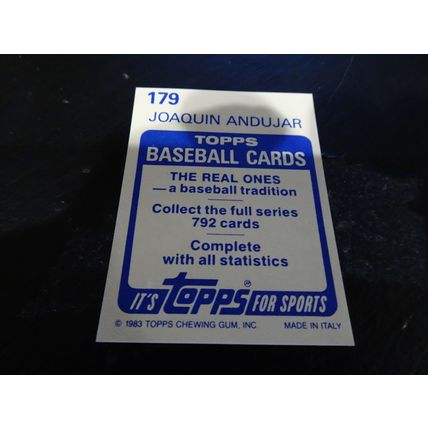 1983 Topps Stickers # 179 Joaquin Andujar Very Good (3) St Louis Cardinals