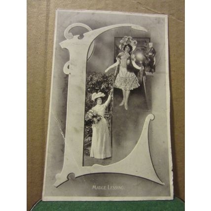 MADGE LESSING actress. unused antique postcar =