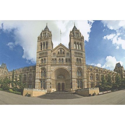 Facade Of British London Natural History Museum Postcard