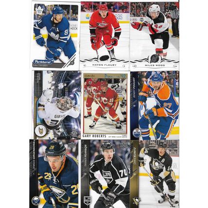 Hockey cards Mixed Lot of 11 Cards W Stains on one edge of each card UD S OPC PH