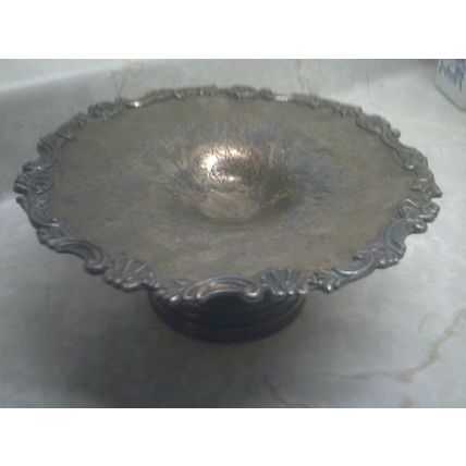 Viking plate silver compote
