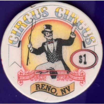 Circus Circus. $1 Casino Chip. Reno, NV. I78.