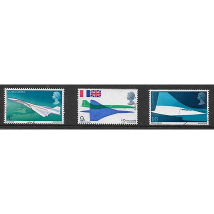 GREAT BRITAIN 1969 FIRST FLIGHT OF CONCORDE SG 784 / 786 3 VALS FINE USED#4