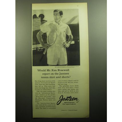 1958 Jantzen Fashion Advertisement - Ken Rosewall