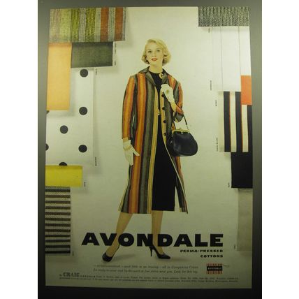 1958 Avondale Cottons Advertisement - Fashion by Craig Casuals