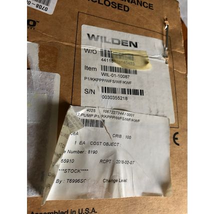 NEW WILDEN P1/KKPPP/WFS/WF/KWF PLASTIC DIAPHRAGM PUMP,WIL-01-10087,P1 KKPPP,AM