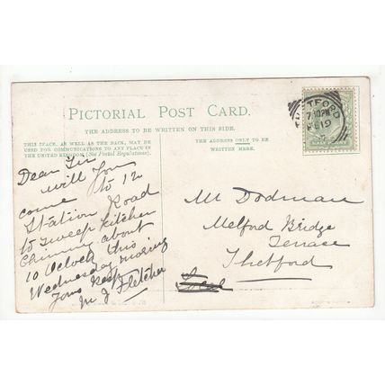 All Saints Church Necton Postcard 1907 Norfolk W Gould & Sons Series