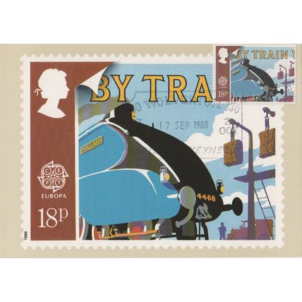 GB 1988 Wolverton Station 130 years special pm on PHQ card frontal used