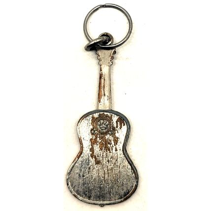3 1/4" Acoustic Guitar Keychain Bag Purse/Luggage Charm Clip Fob