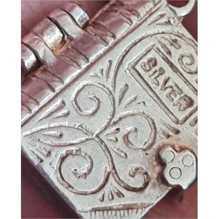 Antique Vintage Edwardian 1900-s Holy Bible with Graver Inside on Modern Chain