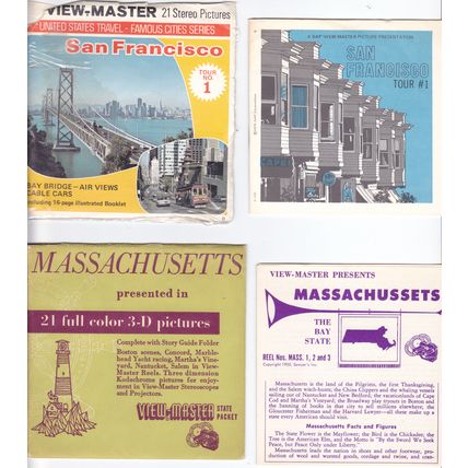 POSTFREE 6 Old Viewmaster Packets And Booklets - NO REELS - Only £4.99 POSTFREE