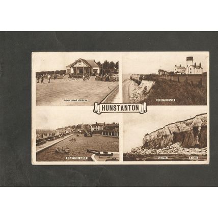 Postcard Norfolk Hunstanton Multiview 1953