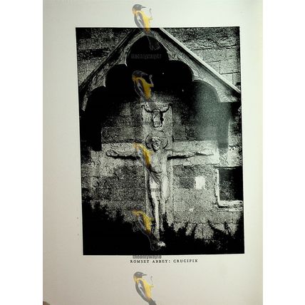 Romsey Abbey Crucifix; Abbey Interior On Reverse, Book Illustration, 1926