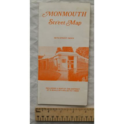 Vintage: Monmouth Street Map with index including a map of the District
