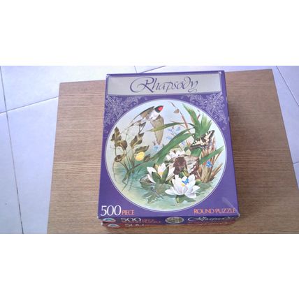RHAPSODY by Arrow Puzzles - 2 Jigsaw Water Scene & Garden Birds (500 Piece) 1979