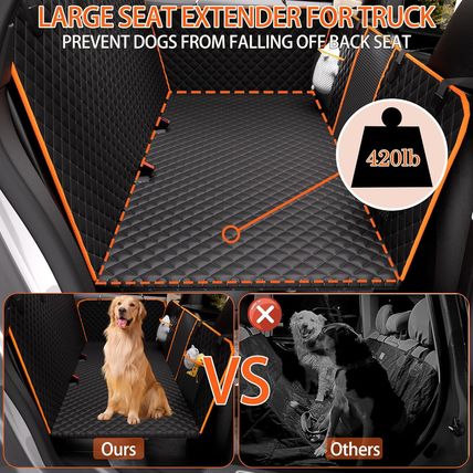 Back Seat Extender for Dogs,Holds 420Lbs,Waterproof Dog Car Seat Cover for Back