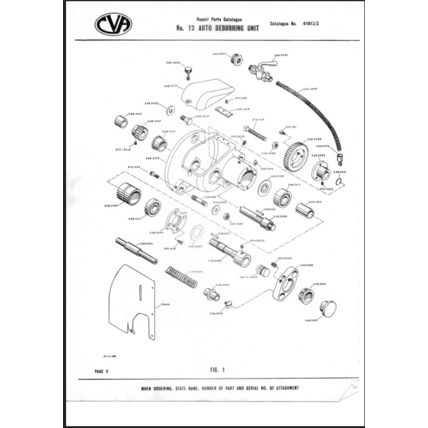 CVA Model 12 Single Spindle Automatic Attachments Parts Catalogue PD1019 PDF