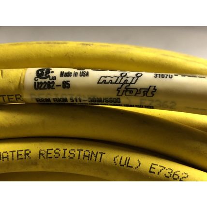 TURCK ROBOTIC CABLE ASSEMBLY CORDSET U2282-85 3107U RSM RKM 511-30M/S600,EV