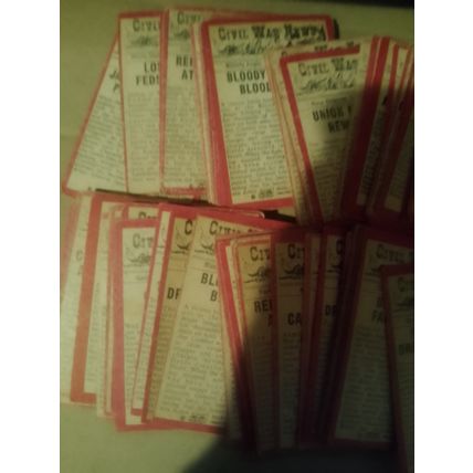 75 X a&BC gum civil war news trade cards some duplicates all fair condition