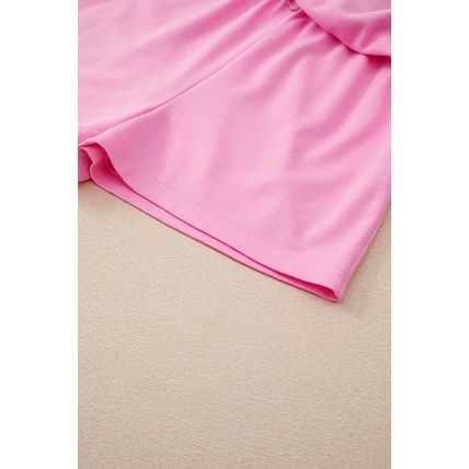 Bonbon Colorblock Edge Drop Shoulder T Shirt and Skort 2Pcs Set