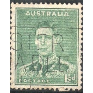 Australia stamps 1937 - SG183 - 1½d green - King George V1 - used