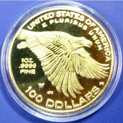 Liberty $100 REPLICA. Casino Card Guard, Challenge Coin, Souvenir. 43.