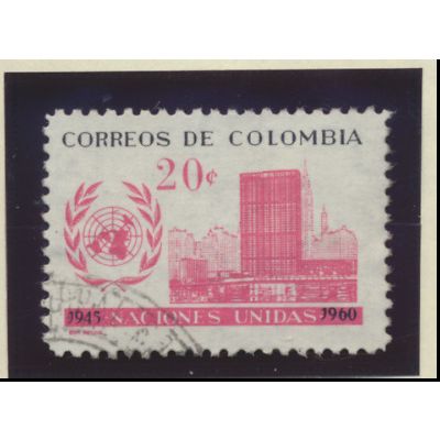 Colombia Stamp Scott #724, Used