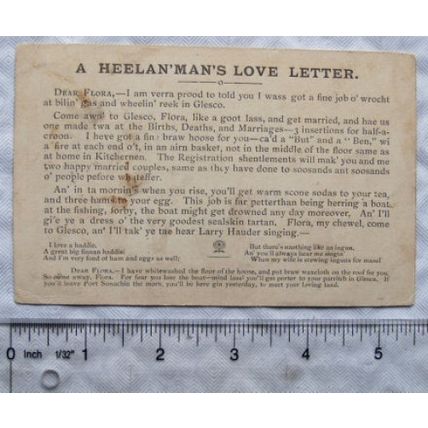 1910 postcard A Heelan'mans Love Letter