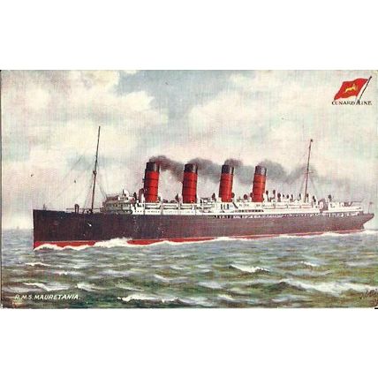 Cunard RMS MAURETANIA Tuck Oilette Postcard (9268)