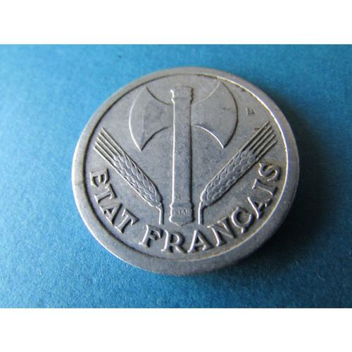1943 FRANCE TWO FRANCS - COIN - 2 FREE POST. AAU