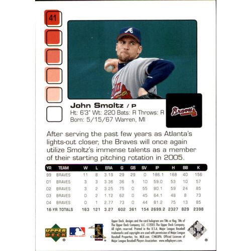 2005 Upper Deck Baseball Pros & Prospects John Smoltz