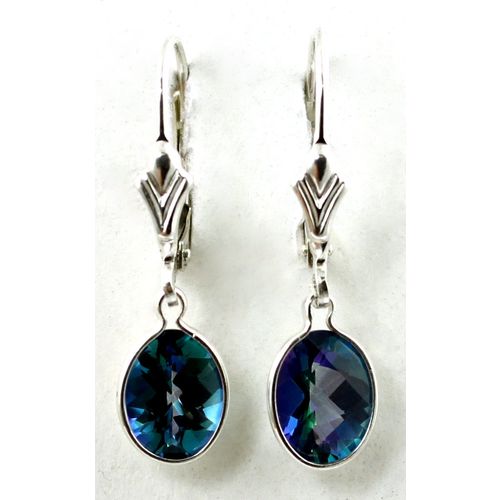 Neptune Garden Topaz, 925 Sterling Silver Leverback Earrings, SE001