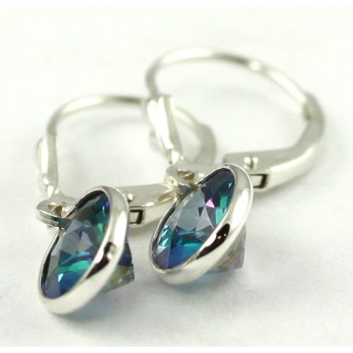 Neptune Garden Topaz, 925 Sterling Silver Leverback Earrings, SE001