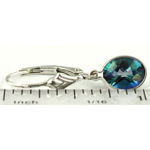 Neptune Garden Topaz, 925 Sterling Silver Leverback Earrings, SE001