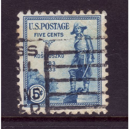 USA 1933 5c BLUE GEN KOSCIUSKO SG 733 FINE USED#5