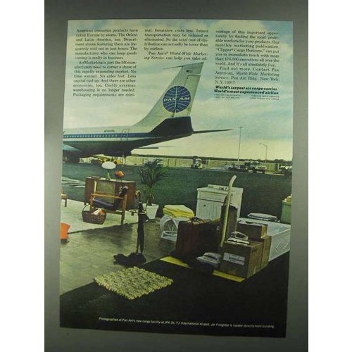 1967 Pan Am Airline Ad - Largest Air Cargo Carrier
