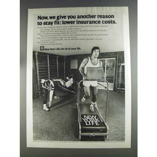 1980 New York Life Insurance Ad - Reason to Stay Fit