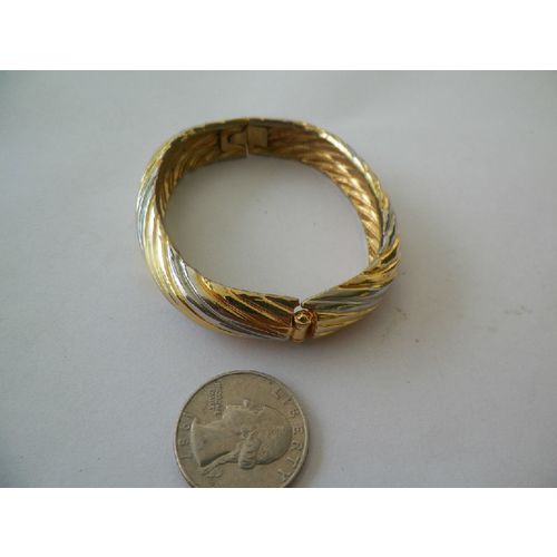 7'' 2 TONE RIBBED BRACELET