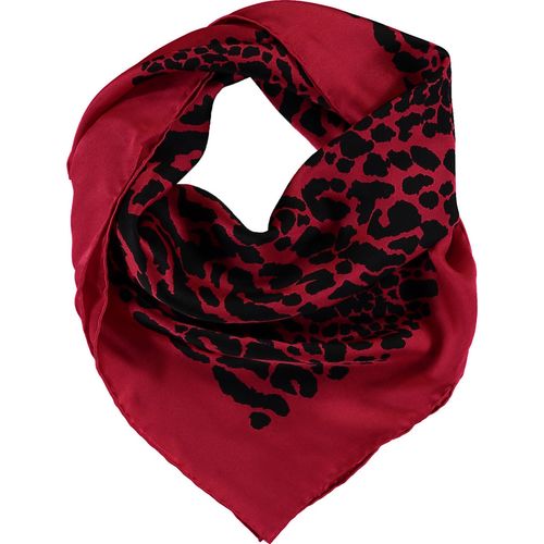 WOLFORD Red and Black Cheetah Pattern Neck Scarf BNWT