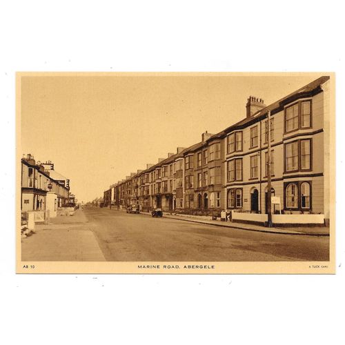 NICE PRINTED POSTCARD OF MARINE ROAD ABERGELE DENBIGHSHIRE (3128)