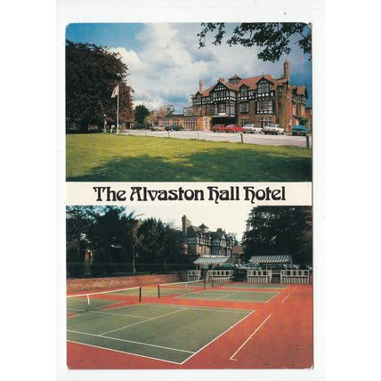 Alvaston Hall Hotel with Tennis Court Nantwich Cheshire Postcard 341